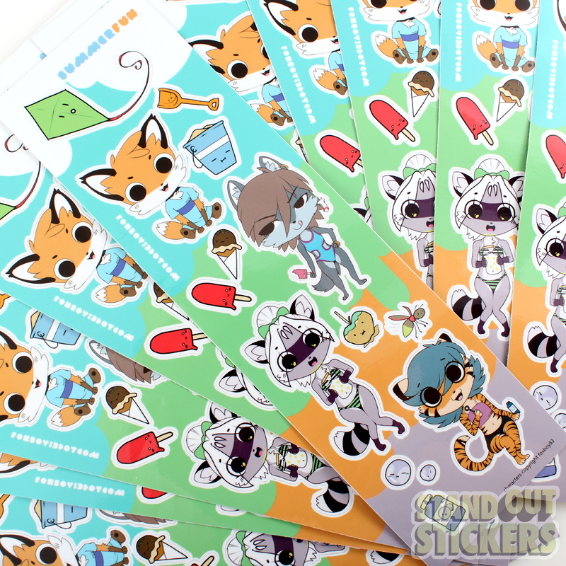 Kiss Cut Sticker Sheet Samples Custom Kiss Cut Stickers