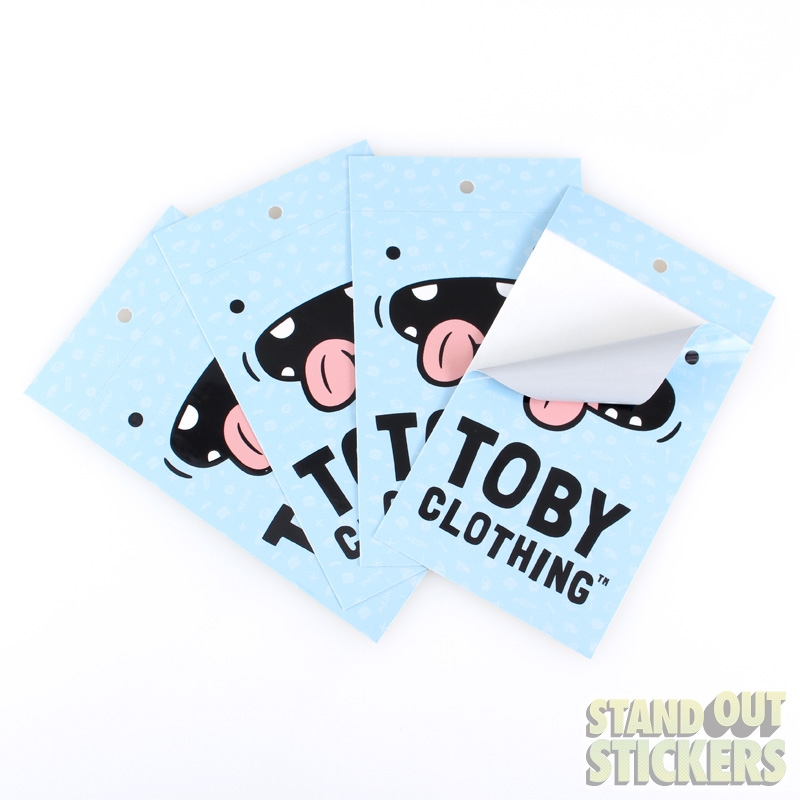 Sticker Hang Tags - Samples of Hang-Tag Stickers