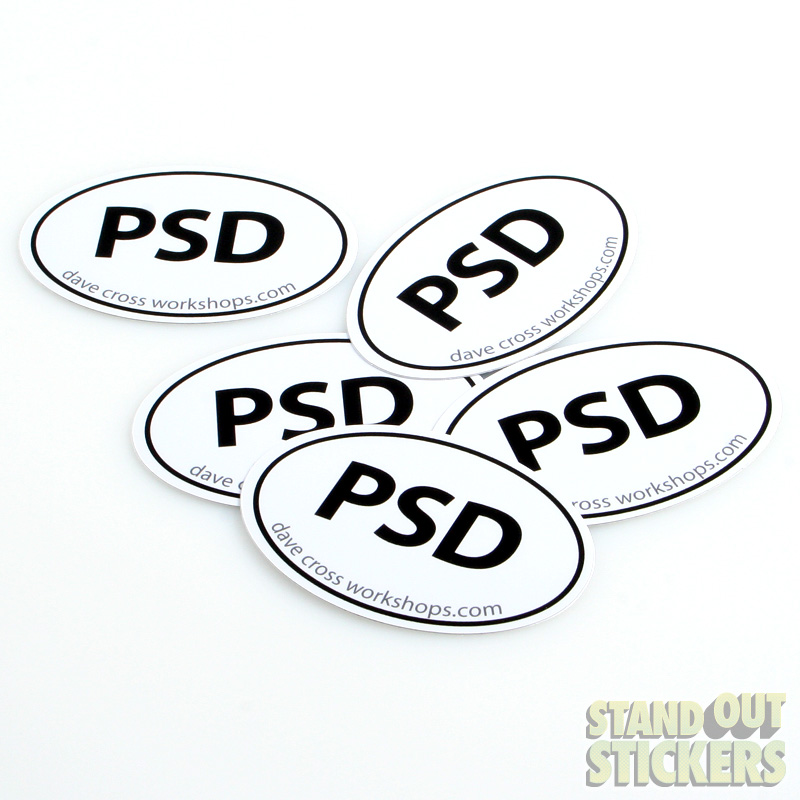 Oval Vinyl Stickers Samples - Custom Oval Vinyl Stickers