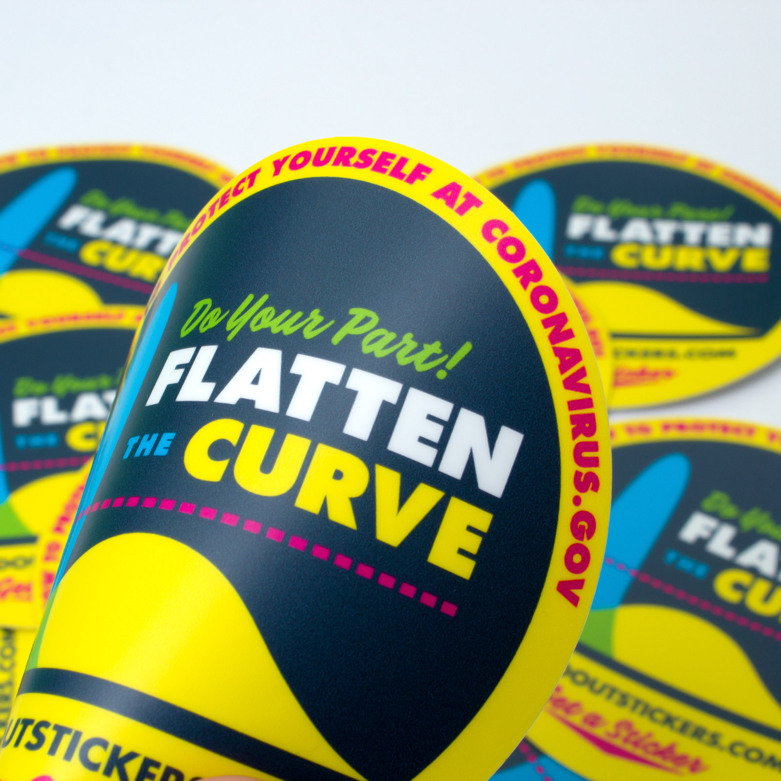 Flatten The Curve Sticker