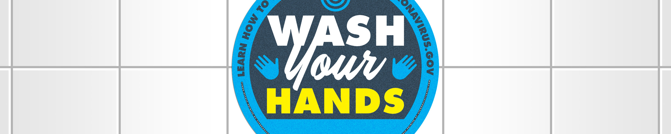 Wash Your Hands Floor Decal Cover Image